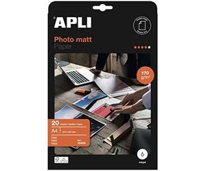 Papel mate dble face 170 g. 20 f