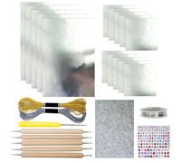 Papel metálico de lámina - 1 Cardstock holográfico | Papel brillante de espejo, sábanas de artesanía brillante, accesorio de creación de oro plateado para niños para niños.