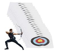 Papel Objetivo de Tiro con Arco, 20 Piezas de 24 pulgadas/16 Pulgadas 10 Ring Toots Targets Paper, Hunting & Shooting Practice Pintura Clara Objetivos de Tiro con Arco para Accesorios de Patio traser