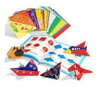 Papel Origami, 100 Hojas de Papel Origami de Doble Cara con Libro de Instrucciones, 45 bonitos diseños diferentes Folios de Colores para Papiroflexia y Regalo Ideal (14x14cm)