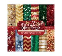 Papel Origami Navidad 24 Piezas Papel Scrapbooking 15.2 x 15.2 cm Origami Navidad para Álbumes de Recortes, Decoración de Álbumes de Fotos, Hacer Tarjetas (B)