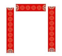 Papel para caligrafía china, Paquete de 3 papeles for pareados Año Nuevo Chino en blanco, varios tamaños, color rojo(G,3 Sets 11 word(180 * 32cm))