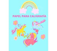 Papel para Caligrafía: Cuaderno en Blanco con Renglones para Practicar Preescritura, mayúsculas y Minúsculas | Escritura a Mano para Preescolar y ... Tamaño Grande (21.59 x 27.94 cm) Tapa Blanda