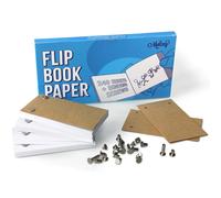 Papel para flipbook en blanco con agujeros - 240 hojas (480 p ginas) Papel para animaci n flipbook: compatible con el kit flipbook Bloc de notas