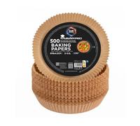 Papel para Freidora de Aire | Pack 500 Moldes de Papel de Horno Desechable Antiadherente | Compatible con Cosori, Cecotec, Philips | Ø16x4,5cm: Air Fryer de 2 a 3.5 L (Freidoras pequeñas/individuales)