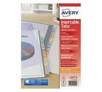 Avery 796133 - Separadores, 6 posiciones A4, transparente