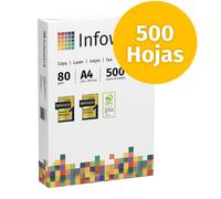 Papel para Impresora, Papel de Copiadora 500 Hojas 1 X 500 A4 80G Premium