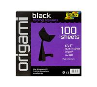 Papel para origami Speedball Art Products Folia, 15 x 15 cm, color negro