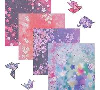 Papel para papiroflexia 60 hojas 15 x 15cm Paper japonés Flor Cuadrado Papel Origami Doble Cara Papel Plegable con 8 Diferentes Diseños únicos para proyectos de arte y manualidades infantiles