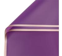 Papel para Ramos de Flores 40 piezas papel de regalo con borde dorado | Material de ramo medio transparente de floristería con envoltura floral(Deep purple)