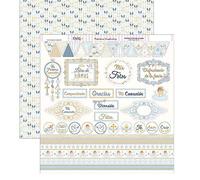 PAPEL PARA REALIZAR SCRAPBOOKIN CON TEMATICA DE COMUNION MARCA DAYKA CON UN TAMAÑO DE 30.5 X 30.5