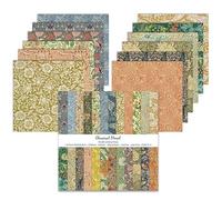 Papel para scrapbook 24 hojas, 30,5 x 30,5 cm, diseño de doble cara, elegante diseño de flores, juego de papel decorativo para manualidades, álbum de fotos y decoración de álbumes de recortes (color)