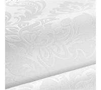 Papel Pared Papel tapiz de damasco en relieve 3D for dormitorio, sala estar, papel con textura y estampado floral, decoración del hogar(Color1,0.530mx3.0m)