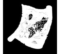 Papel pergamino con silueta de mapa del tesoro solamente Calcomanías de letras 54.6x54.6cm Varios tamaños Blanco