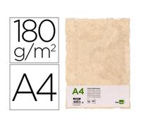 Papel pergamino liderpapel din a4 con bordes 180g/m2 color crema paquete de 50 hojas