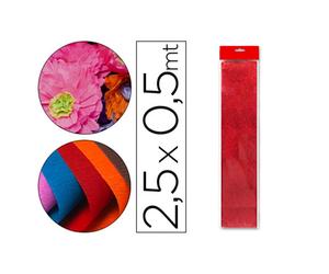 Papel Pinocho Metalizado MANTER 0,5 x 2,5 m. 35 g/m2 Rojo