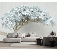 Papel Pintado 3D Árbol De Hoja Azul Y Verde Papel Tapiz Fotomurales Moderno Murales -songqians-28300-330cmx245cm