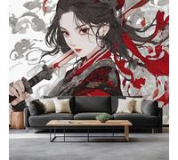 Papel pintado 3D con diseño de espada de belleza de disfraz antiguo, 350 x 256 cm, murales de pared, estilo anime, no tejido, para sala de estar, dormitorio, habitación infantil, oficina, fácil de