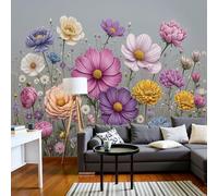 Papel Pintado 3D Cosmos Acuarela 250 × 175 Cm Fotomurales Tejido No Tejido,Realismo Papel Tapiz Grande Murales Fotográfico Estilo Campestre Primaveral Decoración De Paredes