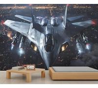 Papel pintado 3D de avión, mural de pared de luchador, murales de niño entusiasta militar para sala de estar, dormitorio, fondo de TV, decoración de oficina, 390 x 260 cm