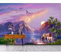 Papel Pintado 3D El País De Las Maravillas Del Paisaje Papel Tapiz Fotomurales Moderno Murales -songqians-29581-400cmx260cm