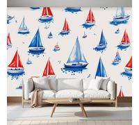 Papel Pintado 3D Estéreo Lúdico Divertido Navegar Navegar Mural, Habitación infantil Decoración Del Pared Pintado, Papel Tapiz 3D Dormitorio Sala Sofá Mural250Anx175Al cm