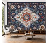 Papel Pintado 3D Flores Silvestres Bordes Geométricos 300 × 210 Cm Fotomurales,Realismo Papel Tapiz Grande Murales Fotográfico Estilo Rural Europa Central Decoración De Paredes