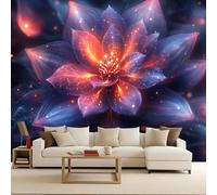 Papel Pintado 3D Flores Tejido No Tejido Papel Tapiz Fotomurales Mandala Moderno Murales Estética gótica oscura Diseno Fotográfico Dormitorio Salón -366x256cm
