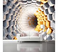 Papel Pintado 3D Geometría Túnel - Papel Pintado Panorámico 200 x 140 cm, Fantasía Gigante Foto Mural Decoración Del Hogar Para Sala dormitorio comedor oficina
