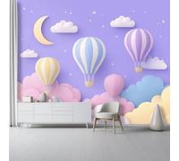 Papel Pintado 3D Globo Aerostático Nubes - Papel Pintado Panorámico 250 x 175 cm, Lindo Gigante Foto Mural Decoración Del Hogar Para Sala dormitorio comedor oficina