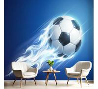 Papel Pintado 3D Llama Fútbol 400 × 280 Cm Fotomurales Tejido No Tejido,Realismo Papel Tapiz Grande Murales Fotográfico Tema Deportivo Decoración De Paredes