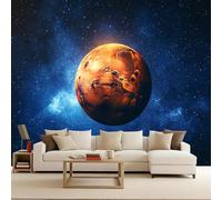Papel Pintado 3D Marte Tejido No Tejido Papel Tapiz Fotomurales Universo Cielo Estrellado Moderno Murales Galaxia Diseno Fotográfico Dormitorio Salón -366x256cm