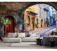 Papel Pintado 3D Muro De Ladrillo Retro De La Ciudad Papel Tapiz Fotomurales Moderno Murales -songqians-17379-430cmx300cm