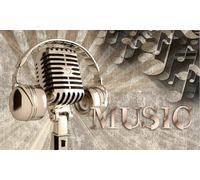 Papel Pintado 3D Música Metálica Papel Tapiz Fotomurales Moderno Murales -songqians-20626-400cmx260cm