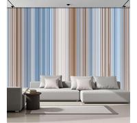 Papel Pintado 3D Patrón De Rayas 350 × 256 Cm Fotomurales Tejido No Tejido,Realismo Papel Tapiz Grande Murales Fotográfico Líneas Simples Decoración De Paredes
