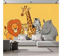 Papel Pintado 3D Patrones Guepardos Leones 250 × 175 Cm Fotomurales Tejido No Tejido,Realismo Papel Tapiz Grande Murales Fotográfico Animales Salvajes Dibujos Animados Decoración De Paredes