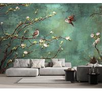 Papel Pintado 3D Pintura Al Óleo Retro De Flores Papel Tapiz Fotomurales Moderno Murales -songqians-13522-330cmx245cm