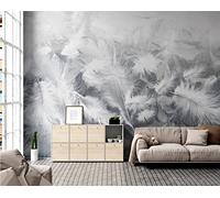 Papel Pintado 3D Plumas Blancas Papel Tapiz Fotomurales Moderno Murales -songqians-24035-350cmx250cm