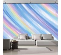 Papel Pintado 3D Rayas Degradadas Pintadas A Mano Arcoíris Geométrico Simple 400X280Cm Azul Xxl Fotomurales Tejido No Tejido Murales Decorativos Pared Papel Tapiz Moderna Dormitorio Para La Sala