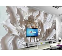 Papel Pintado 3D Relieve Floral Papel Tapiz Fotomurales Moderno Murales -songqians-22405-330cmx245cm