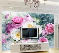 Papel Pintado 3D Rosetas Papel Tapiz Fotomurales Moderno Murales -songqians-29901-300cmx210cm