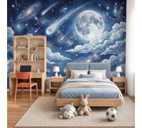 Papel Pintado 450Anx315Al cm Cielo Estrellado Acuarela Fotomurale 3D