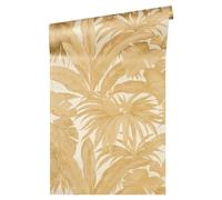 Livingwalls Papel pintado Versace De La Selva tejido no tejido 10.05 m x 0.70 m Oro Crema