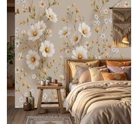 Papel Pintado Amarillo claro - Papel Pintado Panorámico 400x280cm, Flores frescas Estambres amarillos de margaritas Mural Decoración Del Hogar Para Sala dormitorio comedor oficina