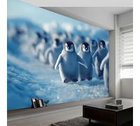 Papel Pintado Animales Pingüinos Árticos Murales de pared de tamaño personalizado - Fotomurales Tejido No Tejido Cine Murales Fotográfico XXL Decoración de Paredes 450 x 280 cm