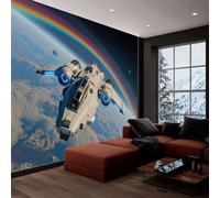 Papel Pintado Arcoíris Murales de pared de tamaño personalizado - Fotomurales Tejido No Tejido Universo Espacial Moderno Nave Espacial Murales Fotográfico XXL Decoración de Paredes 200 x 140 cm