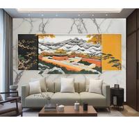 Papel Pintado Arquitectura Moderna Transferencia De Calor Arte Placa Colgante Patrón De Mármol TV Sofá Fondo Pared Dormitorio Sala De Estar Sala De Estudio Mural,3D,400x280cm