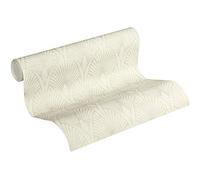Papel Pintado Art Deco New Walls 50's Glam A.S. Création Papel pintado tejido no tejido 10.05 m x 0.53 m Crema Oro Blanco Fabricado en Alemania 374271 37427-1