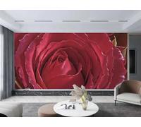 Papel Pintado Arte Moderno Tridimensional Romántico Rosa Roja Textura Pintura TV Sofá Sala De Estar Fondo Pared Restaurante Dormitorio Estudio Sala Mural,3D,430x300cm