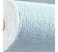 Papel Pintado Autoadhesivo 3D Self-Adhesive Linen Waterproof Insulation Wallpaper Roughcast Room Wall Decoration Bedroom TV Background Sticker(White-blue,50cmX10m)